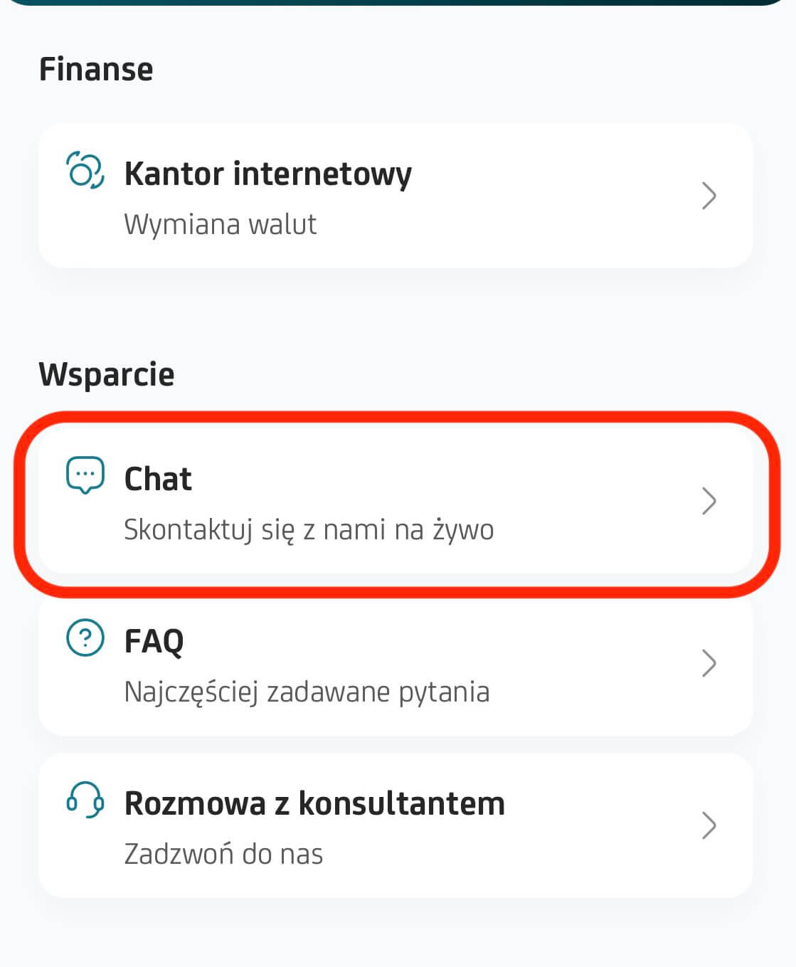 jak zamknac konto unicredit - wybierz chat