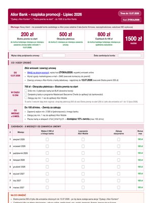 Rozpiska promocji - Lipiec 2026