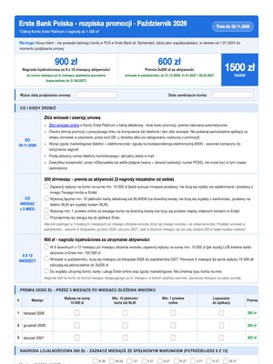 Rozpiska promocji - Pazdziernik 2026